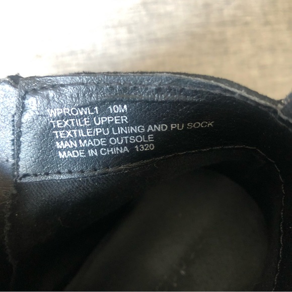 Trendy black suede martial high top flats. - Picture 3 of 3